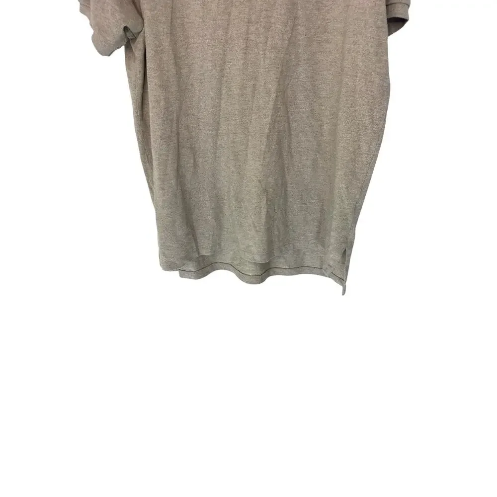 Polo Ralph Lauren Men's Polo Tan‎ Brown Short Sleeve Custom Fit Office Work XL